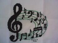 Any child cross stitch category: Music