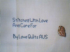 Cross stitch square for (QUILTED) Sea Shell E01's quilt