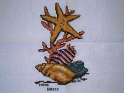 Cross stitch square for (QUILTED) Sea Shell E01's quilt