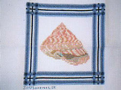 Cross stitch square for (QUILTED) Sea Shell E01's quilt