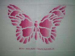 Cross stitch square for Ella B's quilt