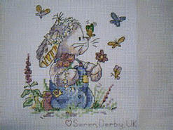 Cross stitch square for Ella B's quilt