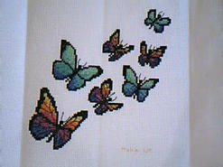 Cross stitch square for Ella B's quilt