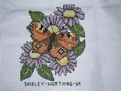 Cross stitch square for Ella B's quilt