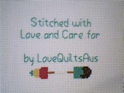 Cross stitch square for (QUILTED) Ice Cream E01's quilt