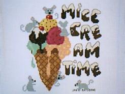 Cross stitch square for (QUILTED) Ice Cream E01's quilt