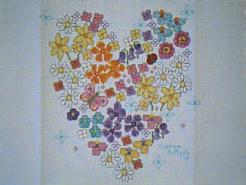Cross stitch square for Harmony F's quilt