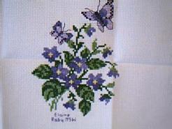 Cross stitch square for Harmony F's quilt