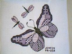 Cross stitch square for Harmony F's quilt