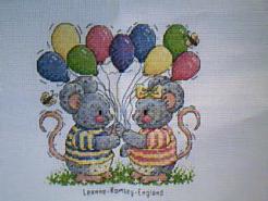Cross stitch square for (QUILTED) Mice E01's quilt