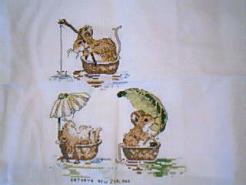 Cross stitch square for (QUILTED) Mice E01's quilt