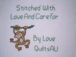 Cross stitch square for (QUILTED) Animals-Jungle Animals E01's quilt