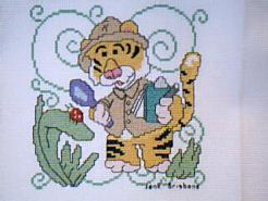 Cross stitch square for (QUILTED) Animals-Jungle Animals E01's quilt