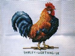 Cross stitch square for (QUILTED) Chooks & Roosters E01's quilt