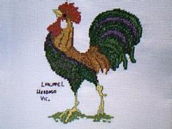 Cross stitch square for (QUILTED) Chooks & Roosters E01's quilt