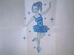 Cross stitch square for (QUILTED) Ballerinas E01's quilt