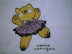 Cross stitch square for (QUILTED) Ballerinas E01's quilt