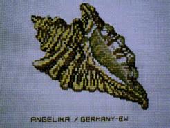 Cross stitch square for (QUILTED) Sea Shell E01's quilt