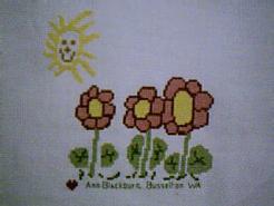 Cross stitch square for Imogen R's quilt