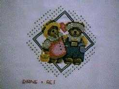 Cross stitch square for Ellie T's quilt