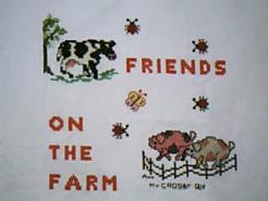 Cross stitch square for (QUILTED) Animals-Farm Animals E01's quilt