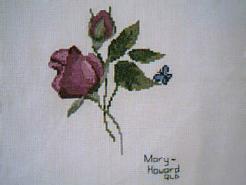 Cross stitch square for Imogen R's quilt