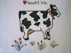 Cross stitch square for (QUILTED) Animals-Farm Animals E01's quilt