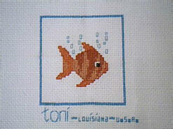 Cross stitch square for (QUILTED) Beach E01's quilt