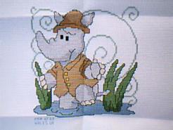 Cross stitch square for (QUILTED) Animals-Jungle Animals E01's quilt