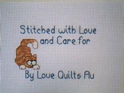 Cross stitch square for (QUILTED) Cats & Kittens E01's quilt