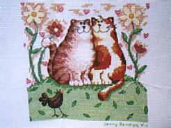 Cross stitch square for (QUILTED) Cats & Kittens E01's quilt