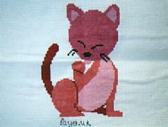 Cross stitch square for (QUILTED) Cats & Kittens E01's quilt