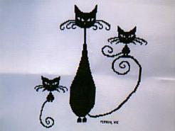 Cross stitch square for (QUILTED) Cats & Kittens E01's quilt