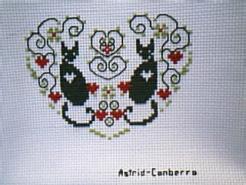 Cross stitch square for (QUILTED) Cats & Kittens E01's quilt