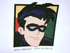 Cross stitch square for Maxwell P's quilt