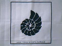 Cross stitch square for (QUILTED) Sea Shell E01's quilt