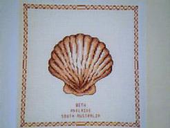 Cross stitch square for (QUILTED) Sea Shell E01's quilt