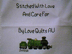 Cross stitch square for (QUILTED) Trains E01's quilt