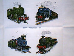 Cross stitch square for (QUILTED) Trains E01's quilt
