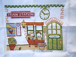 Cross stitch square for (QUILTED) Trains E01's quilt