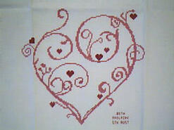 Cross stitch square for Oaklynn's quilt