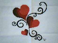 Cross stitch square for Layla Jane's quilt
