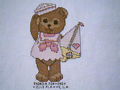 Cross stitch square for Christiana K's quilt