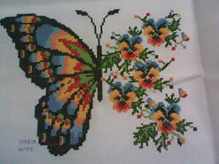 Cross stitch square for Ember's quilt