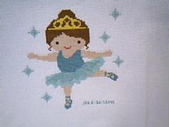 Cross stitch square for (QUILTED) Ballerinas E01's quilt