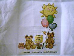 Cross stitch square for Christiana K's quilt