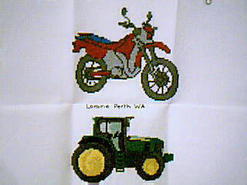 Cross stitch square for Nathan C's quilt