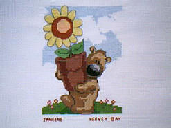 Cross stitch square for Kaitlan C's quilt