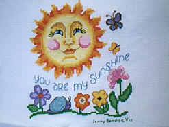 Cross stitch square for Heidi K's quilt