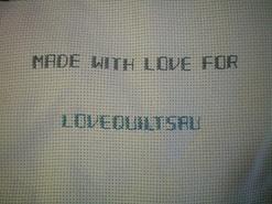 Cross stitch square for (QUILTED) Boy Theme E01's quilt